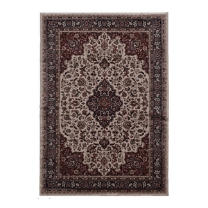 Linon Emerald Barton Woven Microfiber Polyester 6'7&quotx9'7&quot Rug in Cream