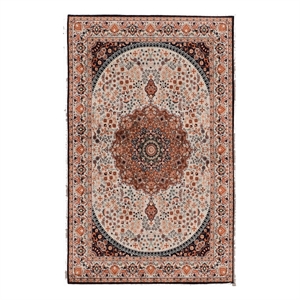 Linon Emerald Harris Woven Microfiber Polyester 2'2&quotx3'2&quot Rug in Cream