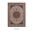 Linon Emerald Harris Woven Microfiber Polyester 5'x7' Rug in Cream