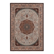 Linon Emerald Harris Woven Microfiber Polyester 5'x7' Rug in Cream