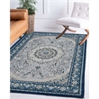 Linon Emerald Paulson Woven Microfiber Polyester 5'x7' Rug in Cream