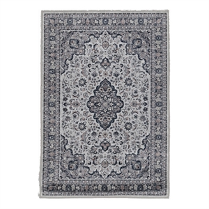 Linon Emerald Barton Woven Microfiber Polyester 3'3&quotx 5' Rug in Cream