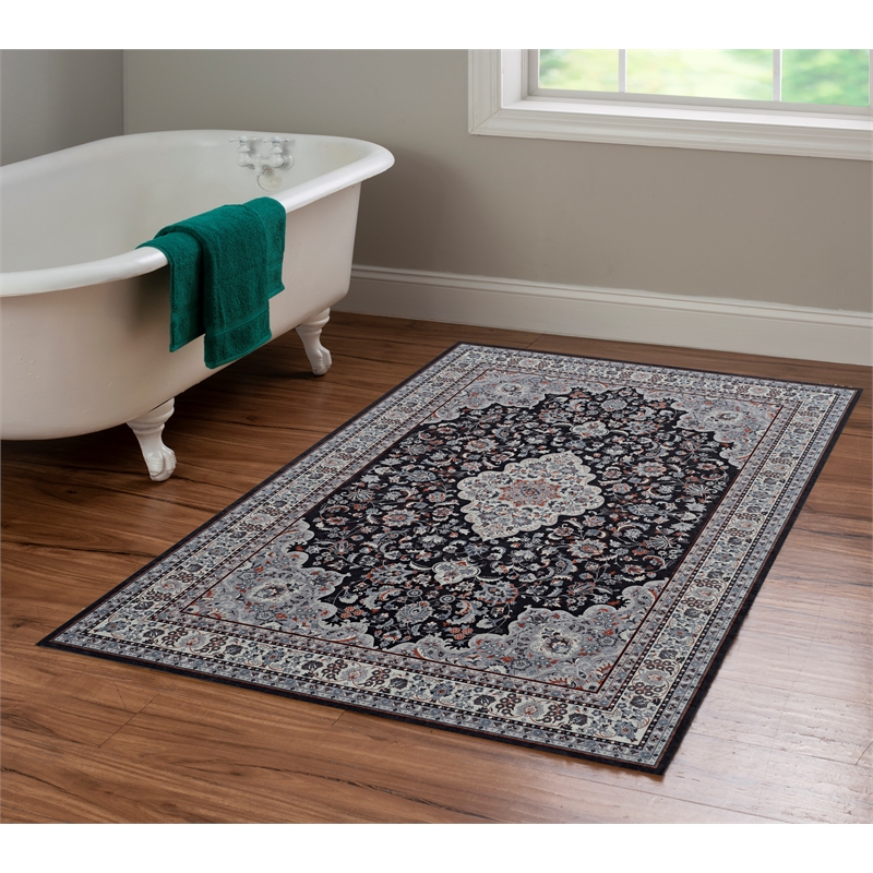 Linon Emerald Barton Woven Microfiber Polyester 3'3