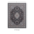 Linon Emerald Barton Woven Microfiber Polyester 5'x 7' Rug in Black