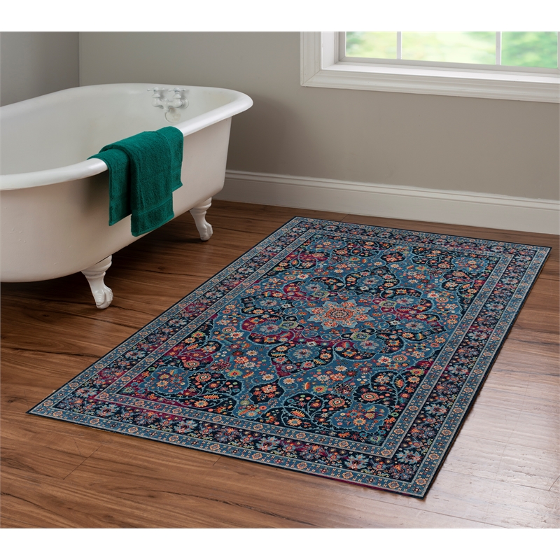 Linon Emerald Grenier Woven Microfiber Polyester 3'3