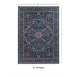 Linon Emerald Grenier Woven Microfiber Polyester 5'x7' Rug in Navy