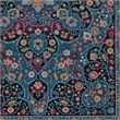 Linon Emerald Grenier Woven Microfiber Polyester 5'x7' Rug in Navy