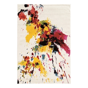 Linon Marisol Splash Power Loomed Polypropylene 8'x10'3&quot Rug in Multi-Color