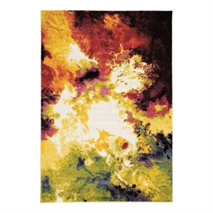 Linon Marisol Volcano Power Loomed Polypropylene 5'x7'6&quot Rug in Multi-Color