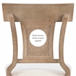 Linon Pacey Solid Wood Upholstered Bar Stool Woven Rattan Seat Back in Greywash