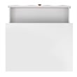 Linon Alick Wood Geo Texture 2 Drawer Nightstand Gold Hardware in Glossy White
