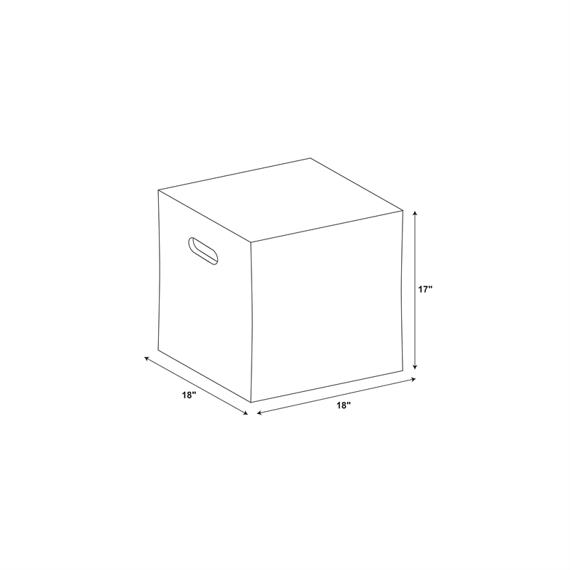 Linon Warner Resin Crate Accent Table in Gray
