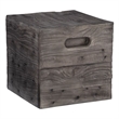 Linon Warner Resin Crate Accent Table in Gray
