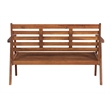 Linon Cooper Outdoor 4 Piece Wood Chat Set with Orange Cushions in Acorn Brown
