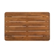 Linon Cooper Outdoor 4 Piece Wood Chat Set with Orange Cushions in Acorn Brown