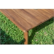 Linon Cooper Outdoor 4 Piece Wood Chat Set with Orange Cushions in Acorn Brown