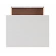 Linon Callie Six Drawer Wide Rolling Cart in White Wash Wood