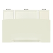 Linon Garbo Mirrored Vanity 3 Drawers Green Upholstered Stool in Cream Wood