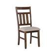 Linon Turino 5 Piece X-Frame Dining Set Padded Seats in Rustic Umber Wood