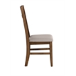 Linon Turino 7 Piece X-Frame Dining Set Padded Seats in Rustic Umber Wood