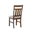 Linon Turino 7 Piece X-Frame Dining Set Padded Seats in Rustic Umber Wood
