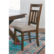 Linon Turino 7 Piece X-Frame Dining Set Padded Seats in Rustic Umber Wood