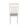 Linon Turino 5 Piece Wood Dining Set X-Frame Padded Seats in Smokey White Finish