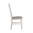 Linon Turino 5 Piece Wood Dining Set X-Frame Padded Seats in Smokey White Finish