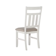 Linon Turino 7 Piece Wood Dining Set X-Frame Padded Seats in Distressed White