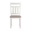 Linon Turino 6 Piece Wood Dining Set X-Frame Padded Seats in Smokey White Finish