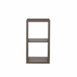 Linon Lane Two Cubby Open Back Storage Cabinet in Gray Wood