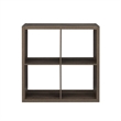 Linon Lane Four Cubby Storage Cabinet with Open Back in Gray Wood