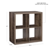 Linon Lane Four Cubby Storage Cabinet with Open Back in Gray Wood