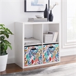 Linon Lane Four Cubby Open Back Storage Cabinet in White Wood