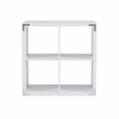 Linon Lane Four Cubby Open Back Storage Cabinet in White Wood