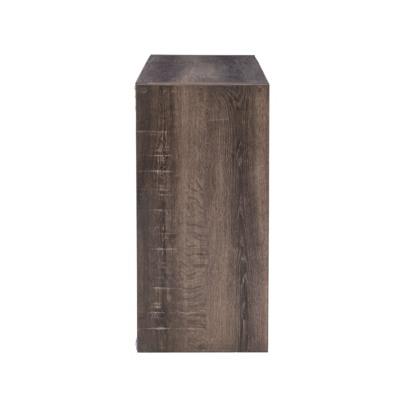 Linon Lane Six Cubby Open Back Storage Cabinet in Gray Wood
