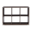 Linon Lane Six Cubby Open Back Storage Cabinet in Gray Wood