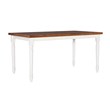 Linon Willow Wood Five Piece Upholstered Dining Set in Vanilla White/Honey Brown
