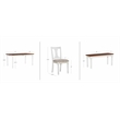 Linon Willow Wood 6 Piece Dining Set with Bench in Vanilla White/Honey