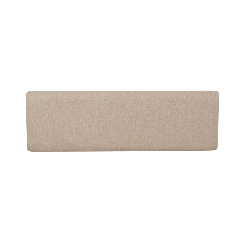 Linon Jane Storage Bench Light Tan Padded Seat and Vanilla White Painted Wood
