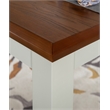 Linon Jane Wood 5 Piece Upholstered Dining Set in Vanilla White and Honey Brown