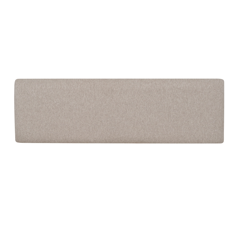 Linon Jane Storage Bench with Light Gray Fabric in Vanilla White Painted Wood