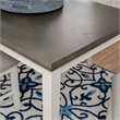 Linon Jane Wood Five Piece Upholstered Dining Set in Vanilla White and Gray