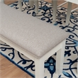 Linon Jane 6 Pce Upholstered Dining Set with Bench in Vanilla White/Gray Wood