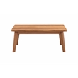 Linon Cooper Outdoor 4 Piece Wood Chat Set with Gray Cushions in Walnut Finish