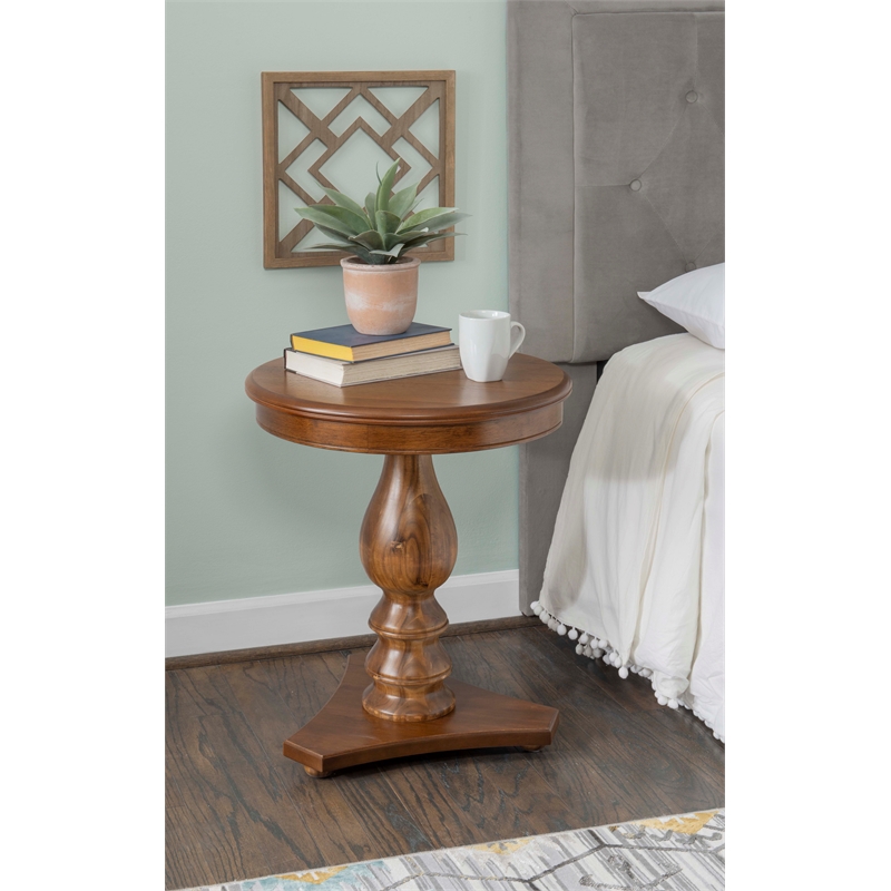 Linon Bree Round Wood Side Table 20
