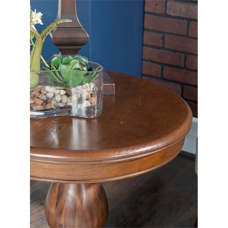 Linon Bree Round Wood Side Table 20
