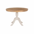 Linon Troyin Corner Storage Nook with 2 Tone Round Table in White/Natural Wood