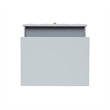 Linon Alick Wood Geo Texture 2 Drawer Nightstand with Gold Hardware in Gray