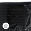 Linon Alick Wood Geo Texture 6 Drawer Dresser Gold Hardware in Glossy Black
